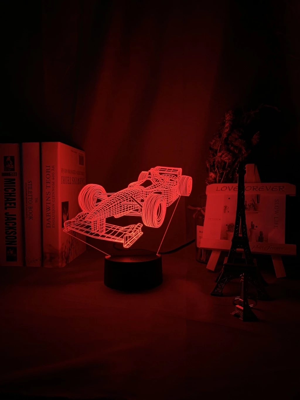 F1 Formula 1 Racing Car 3d Ill - Floating Nightstand With Led Light ulasan dan harga