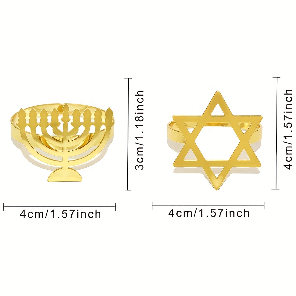 6Pcs Hanukkah Menorah Napkin R - Tables ulasan dan harga