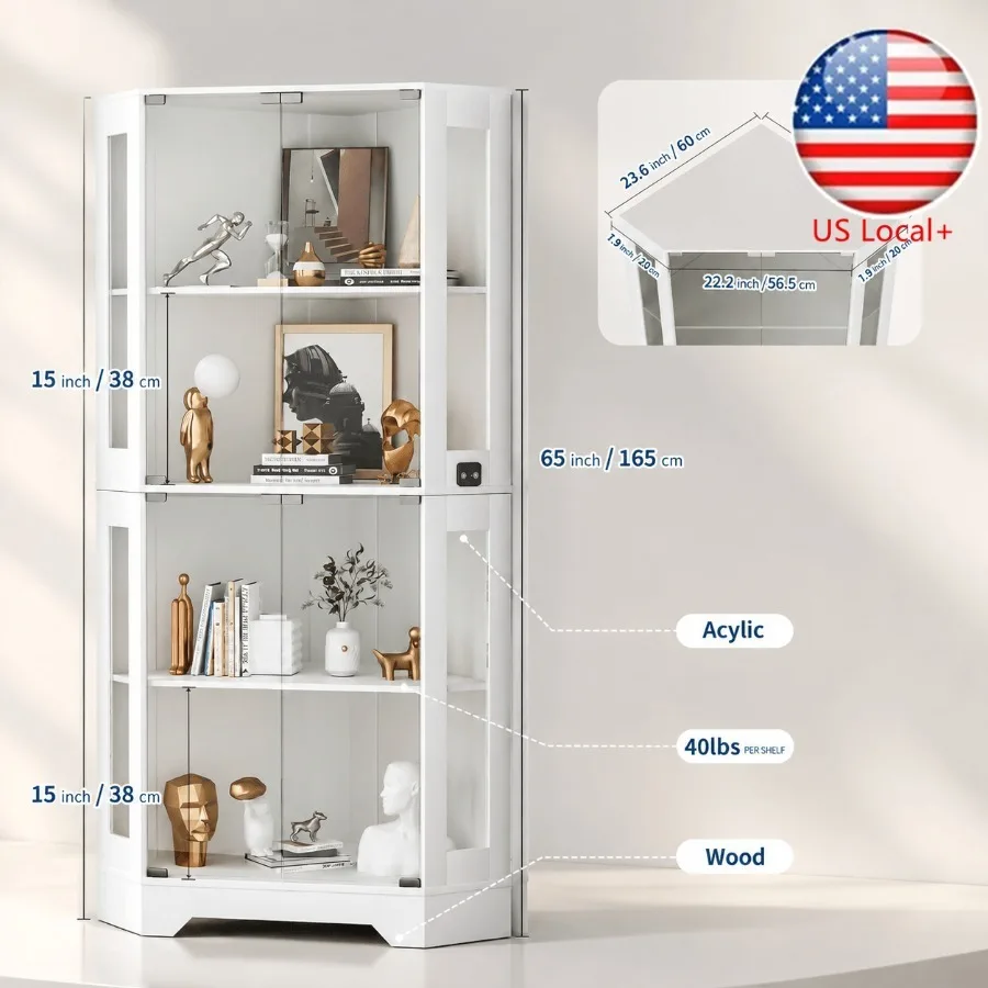 65 White Corner Collectible Cu - Storage ulasan dan harga