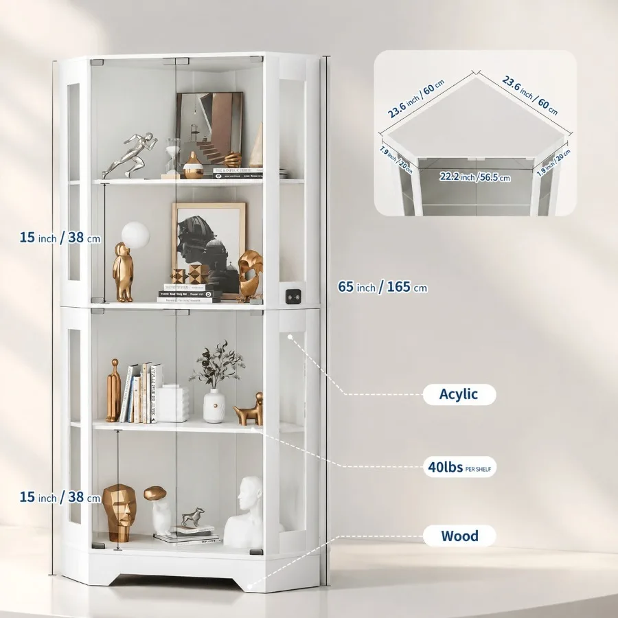 65 White Corner Collectible Cu - Storage ulasan dan harga