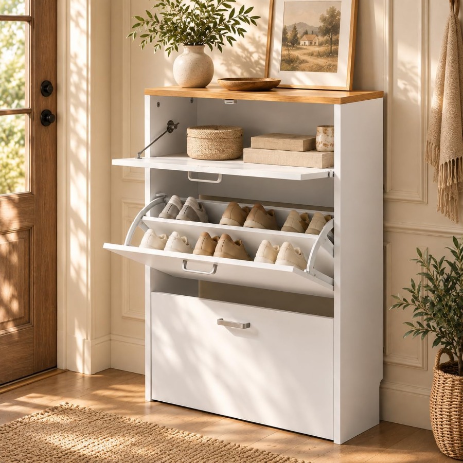 Shoe Cabinet Storage for Entry - Shoe Rack Cabinet Narrow Entryway ulasan dan harga