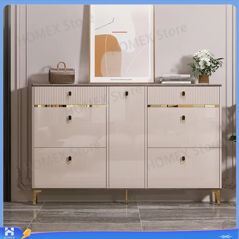 Waterproof Shoe Cabinet with S - Shoe Rack Cabinet Narrow Entryway ulasan dan harga