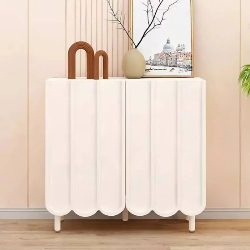 White Minimalist Shoe Cabinet  - Shoe Rack Cabinet Narrow Entryway ulasan dan harga