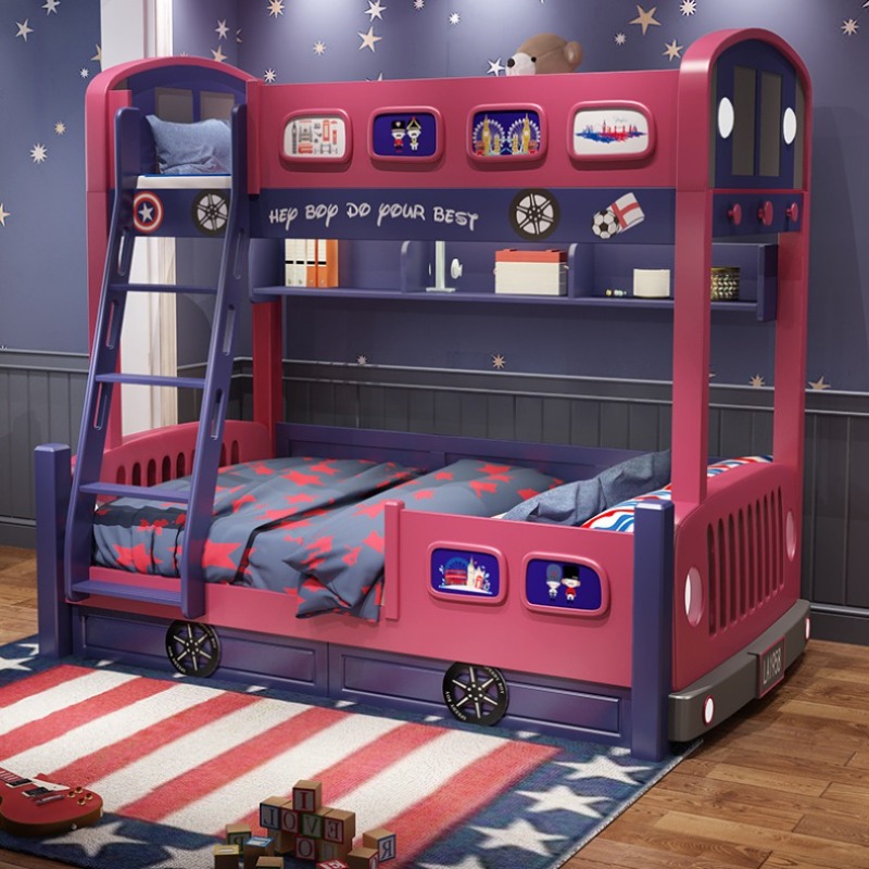 Modern Style Girls Toddler Bed - Bunk Bed With Stairs And Slide ulasan dan harga