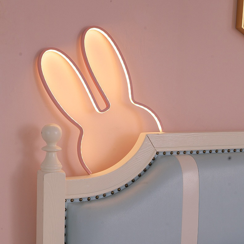 Cute Led Rabbit Wall Lights US - Floating Nightstand With Led Light ulasan dan harga