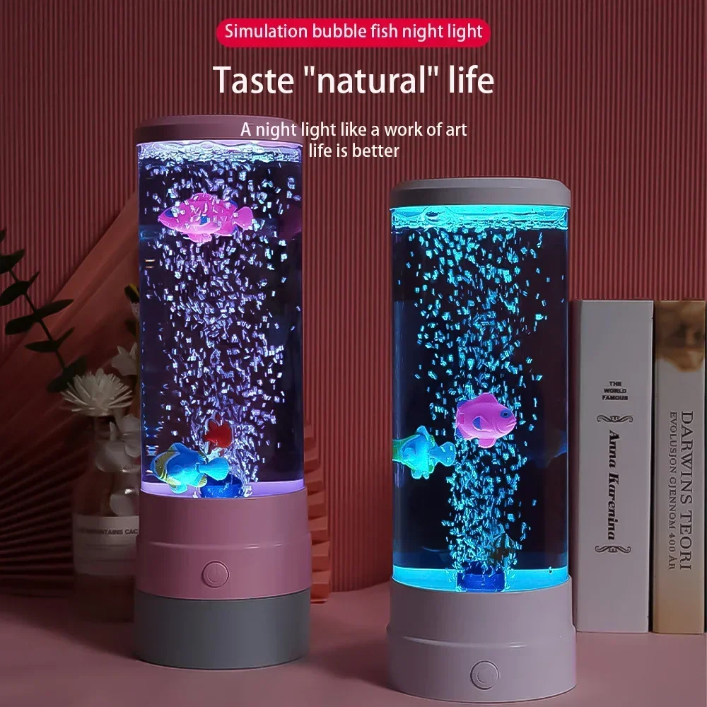LED Fish Lamp Ambient Night Li - Floating Nightstand With Led Light ulasan dan harga